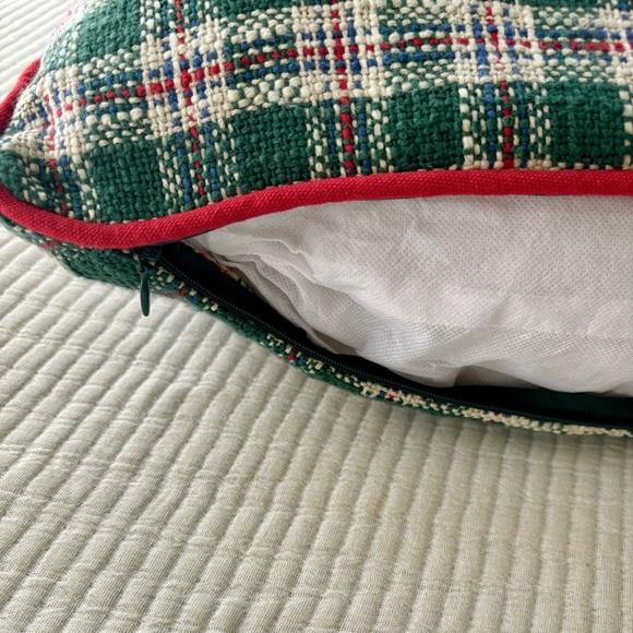 Hearth & Hand with Magnolia Vintage Plaid Lumbar Toss Pillow Green and Red NWT - Picture 10 of 15